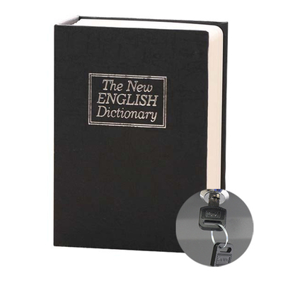 AJF small customized portable metal paper plate money dictionary gun book safe hidden storage divers