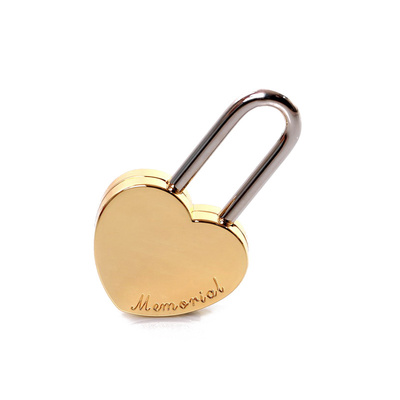 Customized Zinc Alloy Long Shackle Heart Padlock Without Keys