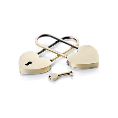 Antique Bronze Long Shank Heart Love Locks