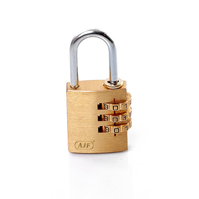 25mm Combination 3 Digit Lock Brass