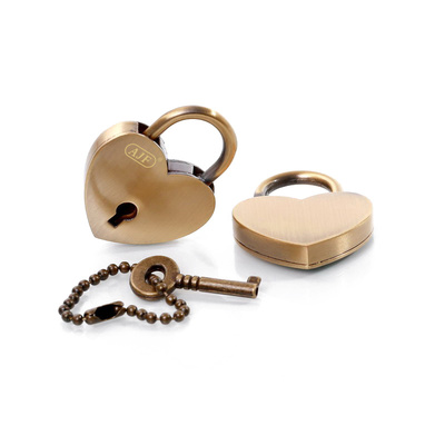 Antique Bronze Small Heart Lock For Pet Tag