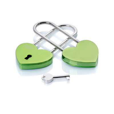 Shiny Green Long Shackle Love Locks
