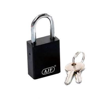 40mm Square Aluminum Padlock Black