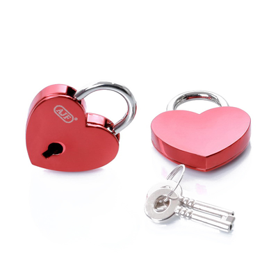 Small Shiny Red Glittery Heart Shaped Locks With Keys