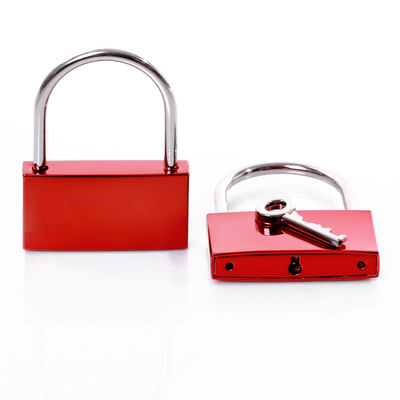 Square Love Lock Shiny Red 50mm 2"